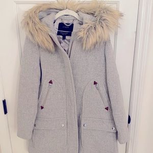 J Crew women’s gray chateau coat 2